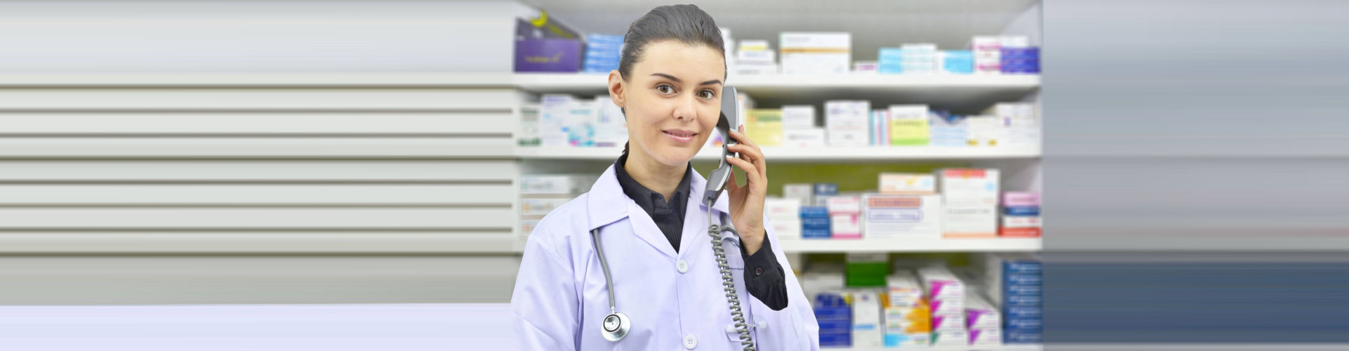 female pharmacists answering phone calls